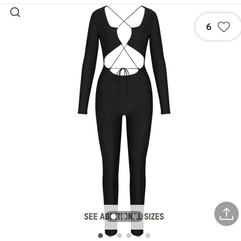 Skims lace up catsuit